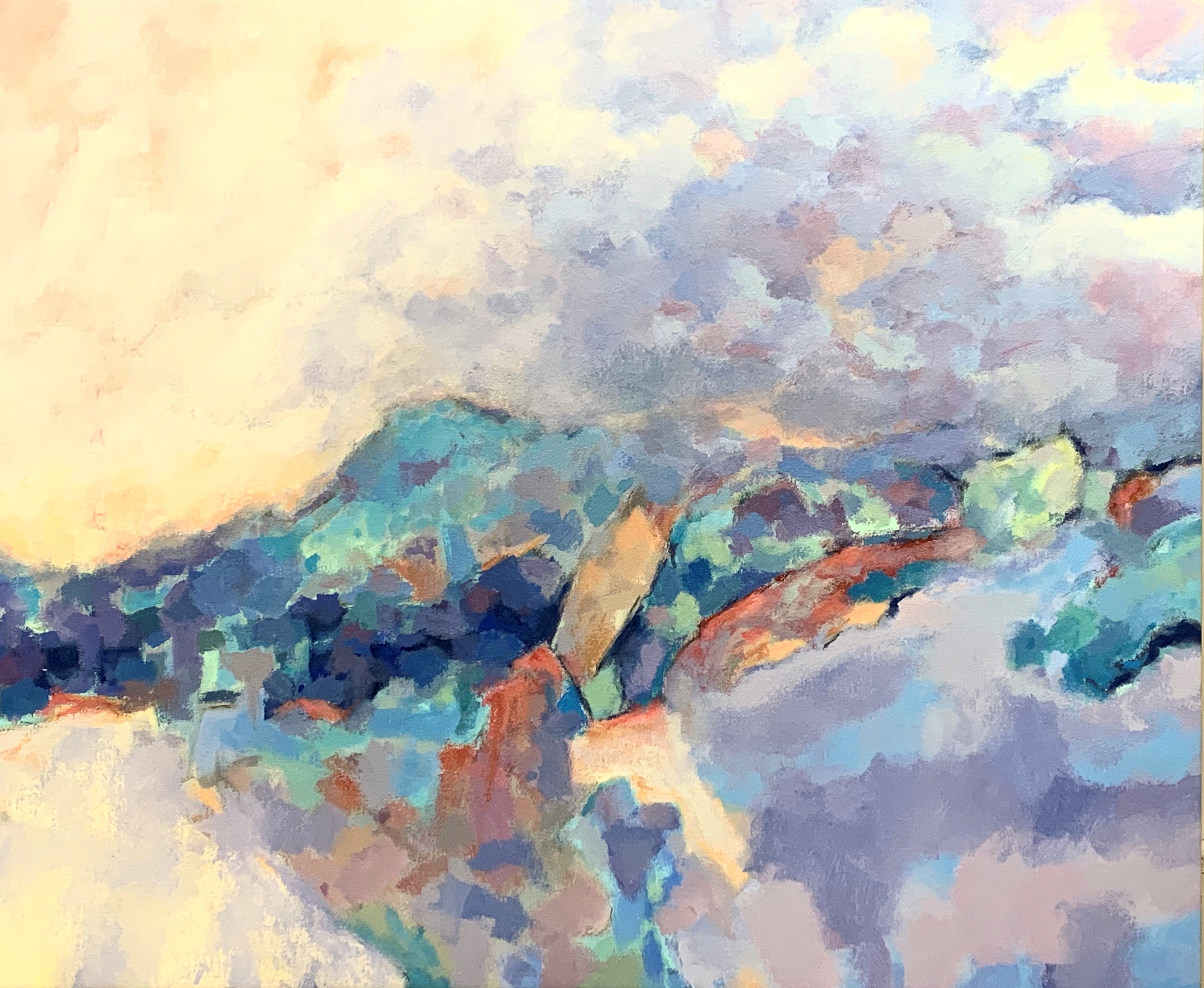 Mont Sainte-Victoire 28x34 acrylic on canvas